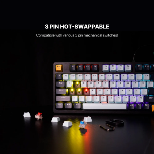 Fantech MK890 V2 Atom 96 RGB Mechanical Keyboard – Mizu Edition