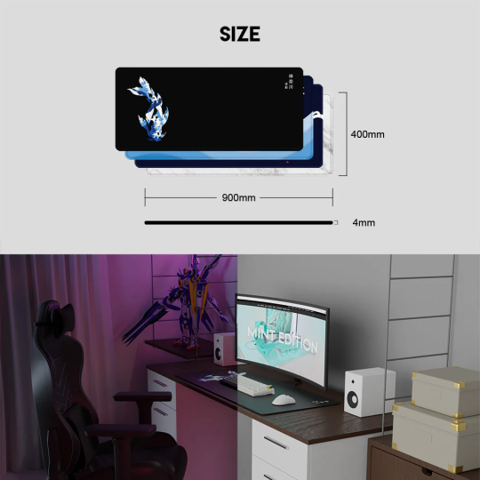 Fantech ATO MP905 Desk Mat – Kanagawa Wave, Large & Smooth Gaming Surface