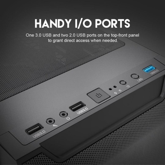 Fantech Aero CG80 RGB Middle Tower Case – Stylish & High Airflow Gaming Case