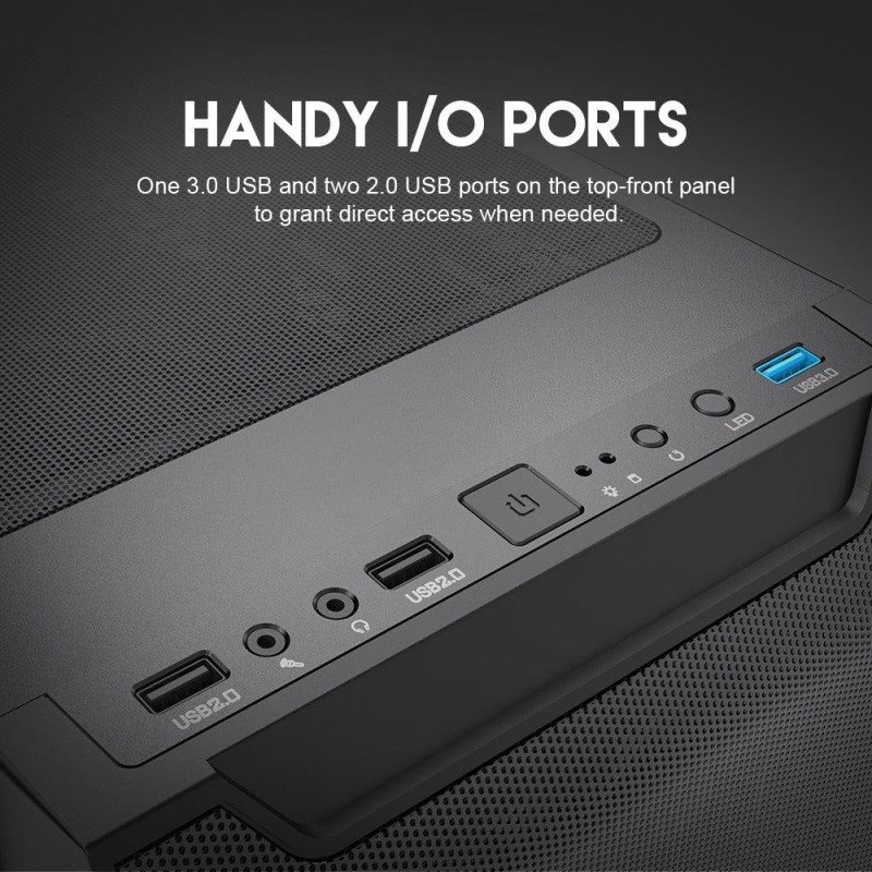 Fantech Aero CG80 RGB Middle Tower Case – Stylish & High Airflow Gaming Case