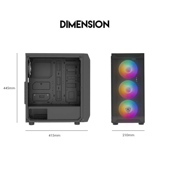 Fantech Aero CG80 RGB Middle Tower Case – Stylish & High Airflow Gaming Case