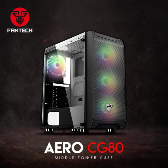 Fantech Aero CG80 RGB Middle Tower Case – Stylish & High Airflow Gaming Case