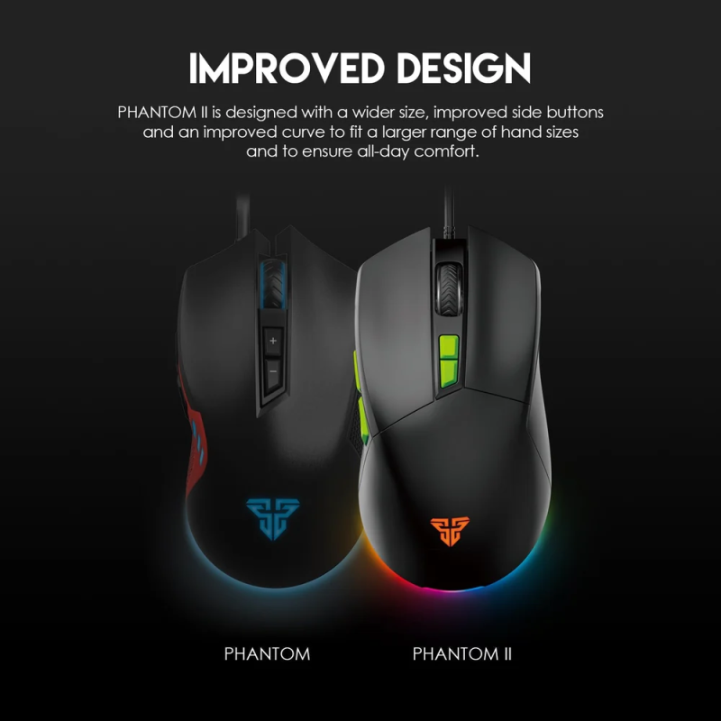 Fantech Phantom II VX6 Neon Macro Gaming Mouse – RGB & Programmable