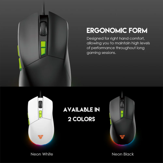 Fantech Phantom II VX6 Neon Macro Gaming Mouse – RGB & Programmable
