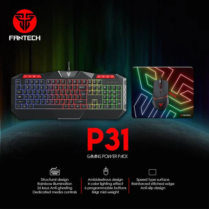 Fantech P31 Gaming Power Pack – Ultimate Keyboard & Mouse Combo