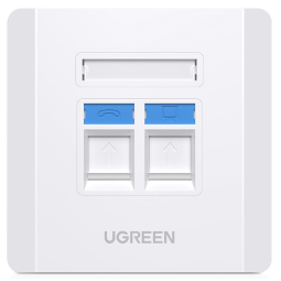 UGREEN Dual Port Wall Plate 1 PCs/Bag - NW144 - 80182