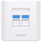 UGREEN Dual Port Wall Plate 1 PCs/Bag - NW144 - 80182