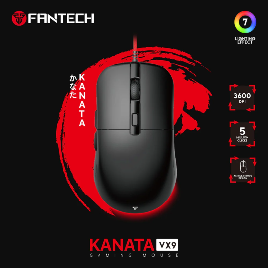 Fantech Kanata VX9 Gaming Mouse – High-Precision & RGB Lighting