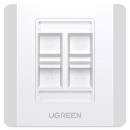 UGREEN Quadruple-Port Wall Plate 1 pc - NW144 - 80443