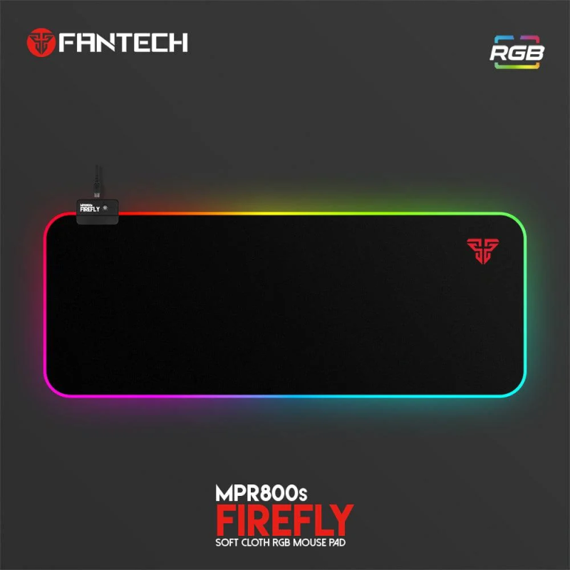 Fantech Firefly MPR800S Soft Cloth RGB Mousepad – Smooth & Durable
