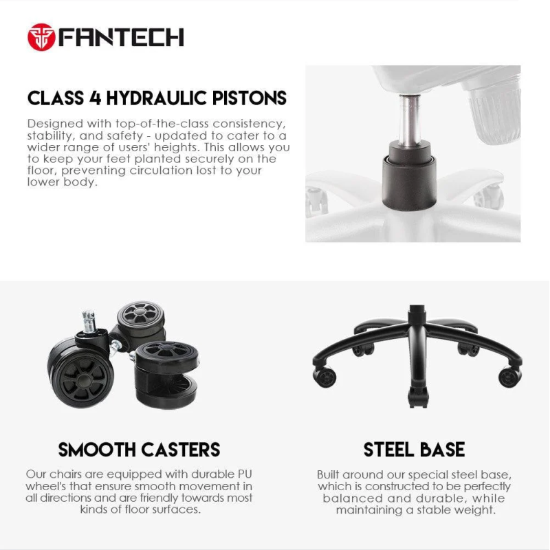 Fantech Ledare GC192 Premium Gaming Chair – Ergonomic & Comfortable