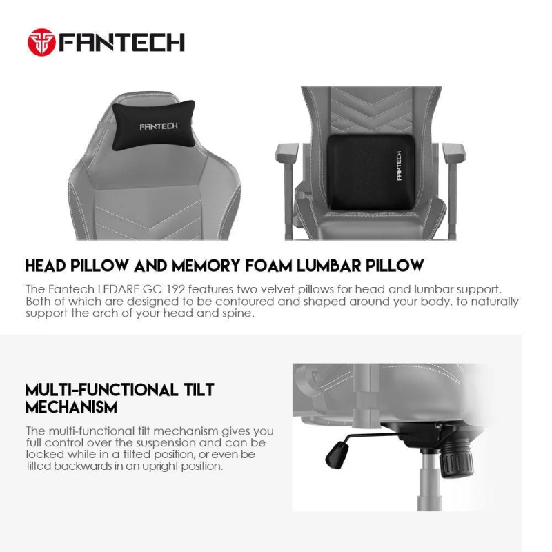 Fantech Ledare GC192 Premium Gaming Chair – Ergonomic & Comfortable