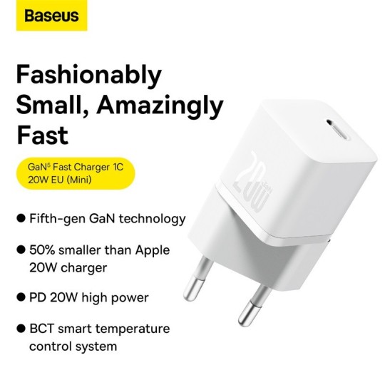 Baseus GaN5 Fast Charger(mini) 1C 20W - CCGN050101