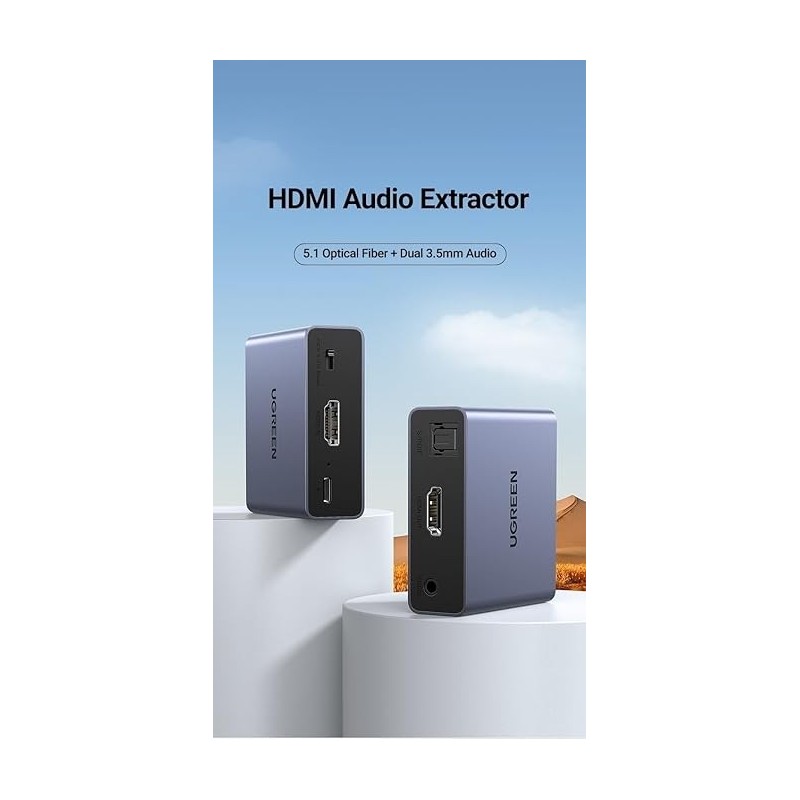 UGREEN 4K@30Hz HDMI Audio Splitter with OPTICAL + 3.5mm Ports - CM531 - 60649