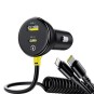 Baseus Circular Plastic Car Charger (U+C) + (C&L) Cable 60W - C00035902121-01