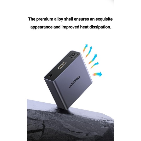 UGREEN 4K@30Hz HDMI Audio Splitter with OPTICAL + 3.5mm Ports - CM531 - 60649