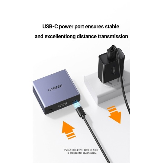 UGREEN 4K@30Hz HDMI Audio Splitter with OPTICAL + 3.5mm Ports - CM531 - 60649