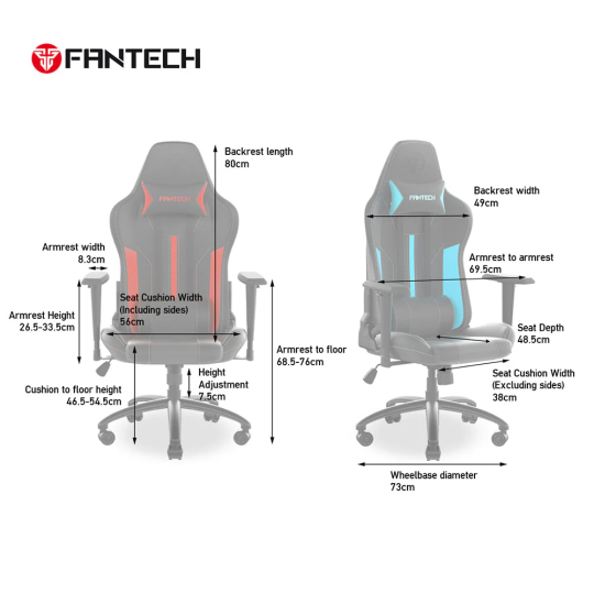 Fantech Korsi GC191 Premium Gaming Chair – Ergonomic & Comfortable