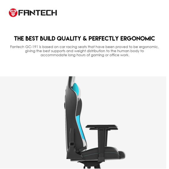 Fantech Korsi GC191 Premium Gaming Chair – Grey, Ergonomic & Comfortable