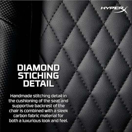 HyperX Jet Black Pro Gaming Chair – Adjustable Comfort & Style