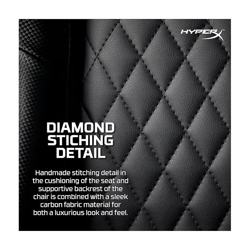 HyperX Jet Black Pro Gaming Chair – Adjustable Comfort & Style