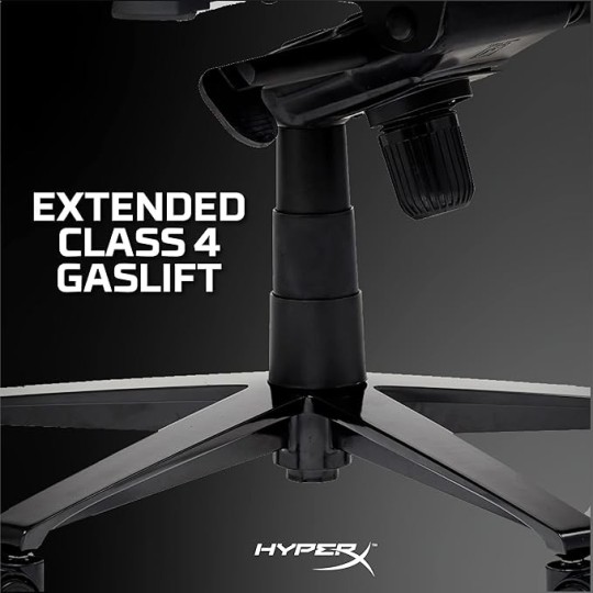 HyperX Jet Black Pro Gaming Chair – Adjustable Comfort & Style