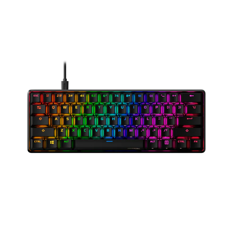 HyperX Alloy Origins 60 Mechanical Gaming Keyboard (Black & Pink) – Red Switch, Compact 60% Design, RGB Lighting