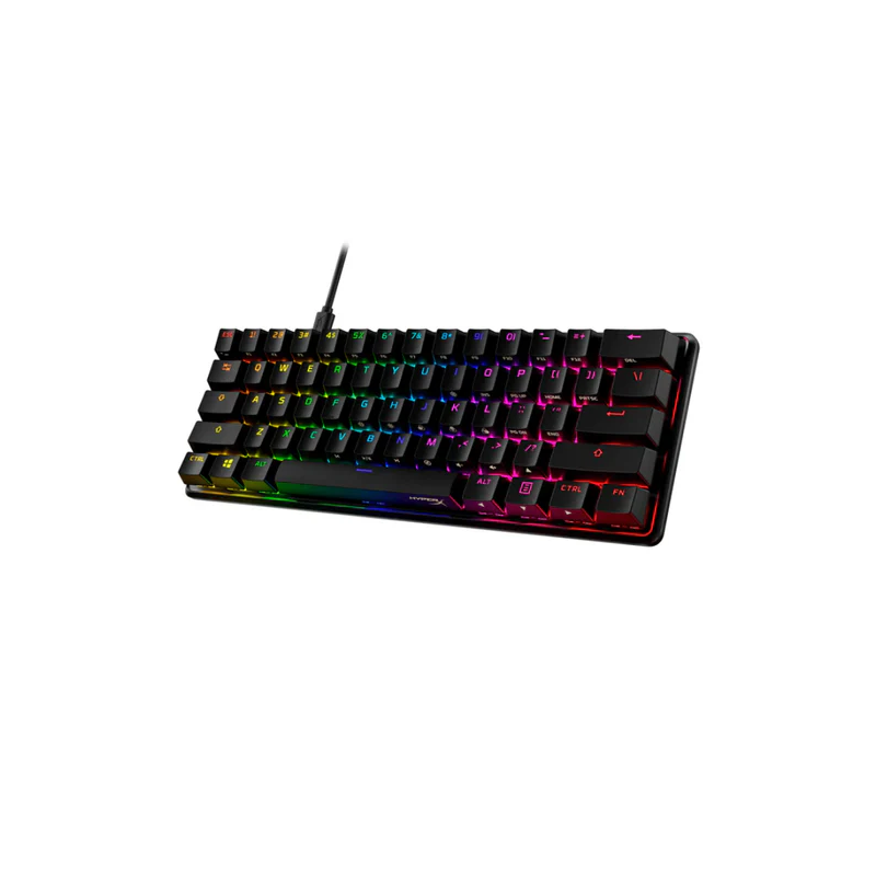 HyperX Alloy Origins 60 Mechanical Gaming Keyboard (Black & Pink) – Red Switch, Compact 60% Design, RGB Lighting
