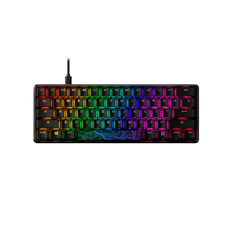 HyperX Alloy Origins 60 Mechanical Gaming Keyboard (Black & Pink) – Red Switch, Compact 60% Design, RGB Lighting