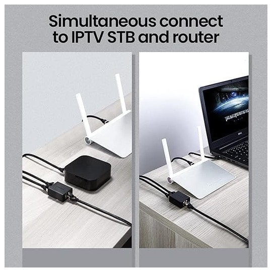 UGREEN RJ45 Splitter Adapter 2 Pack (Black) - CM210 - 50923