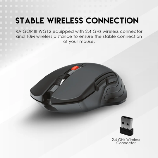 Fantech Raigor III WG12 Wireless Gaming Mouse – 2.4GHz Precision & Comfort