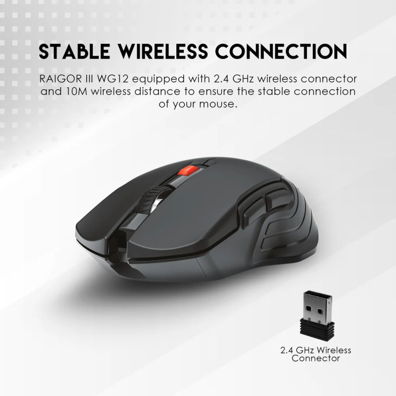Fantech Raigor III WG12 Wireless Gaming Mouse – 2.4GHz Precision & Comfort