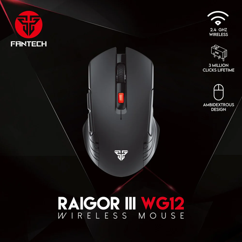 Fantech Raigor III WG12 Wireless Gaming Mouse – 2.4GHz Precision & Comfort