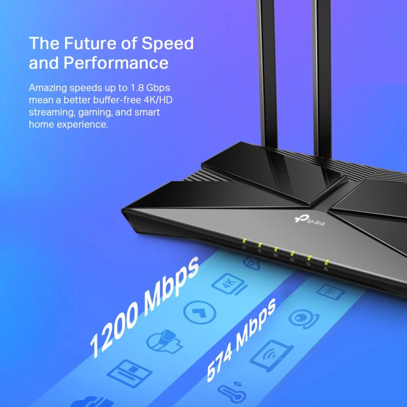 TP-Link Archer AX23 AX1800 WiFi 6 Smart WiFi Dual Band Gigabit Wireless Long Range Coverage