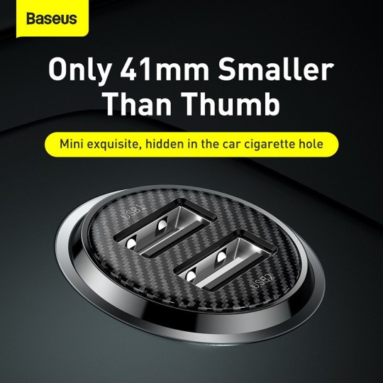 Baseus Grain Pro Car Charger (Dual USB 4.8A )