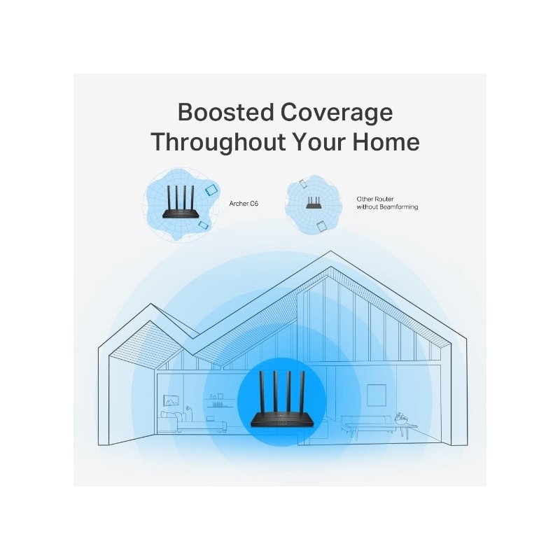TP-LINK Archer C6 / AC1200 Wireless MU-MIMO Gigabit Router