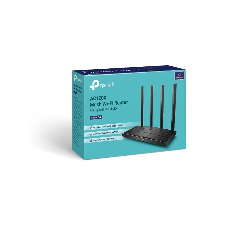 TP-LINK Archer C6 / AC1200 Wireless MU-MIMO Gigabit Router