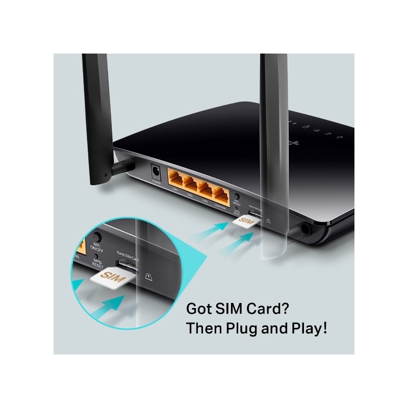 TP-LINK Archer MR200 / AC750 Wireless Dual Band 4G LTE Router