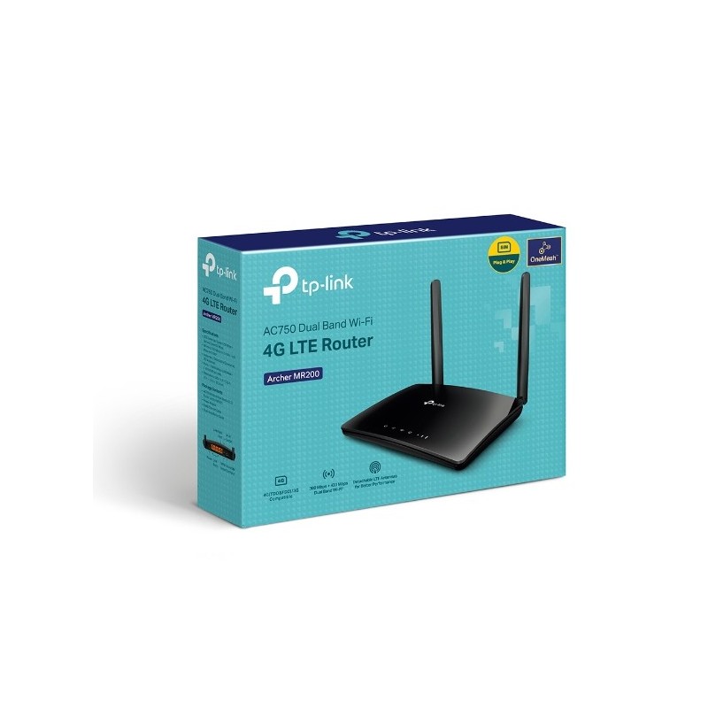 TP-LINK Archer MR200 / AC750 Wireless Dual Band 4G LTE Router