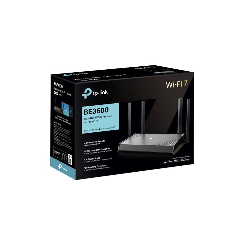 TP-LINK Archer BE220 (EU) BE3600 Dual-Band Wi-Fi 7 Router