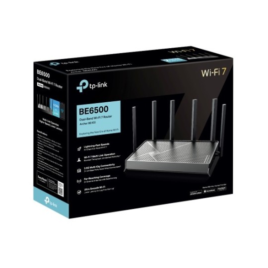 TP LINK Archer BE400 (EU) BE6500 Dual-Band Wi-Fi 7 Router