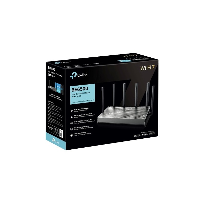 TP LINK Archer BE400 (EU) BE6500 Dual-Band Wi-Fi 7 Router