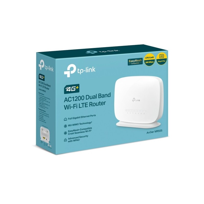 TP-LINK Archer MR505 EU 4G+ Cat6 AC1200 Wireless Dual Band Gigabit Router