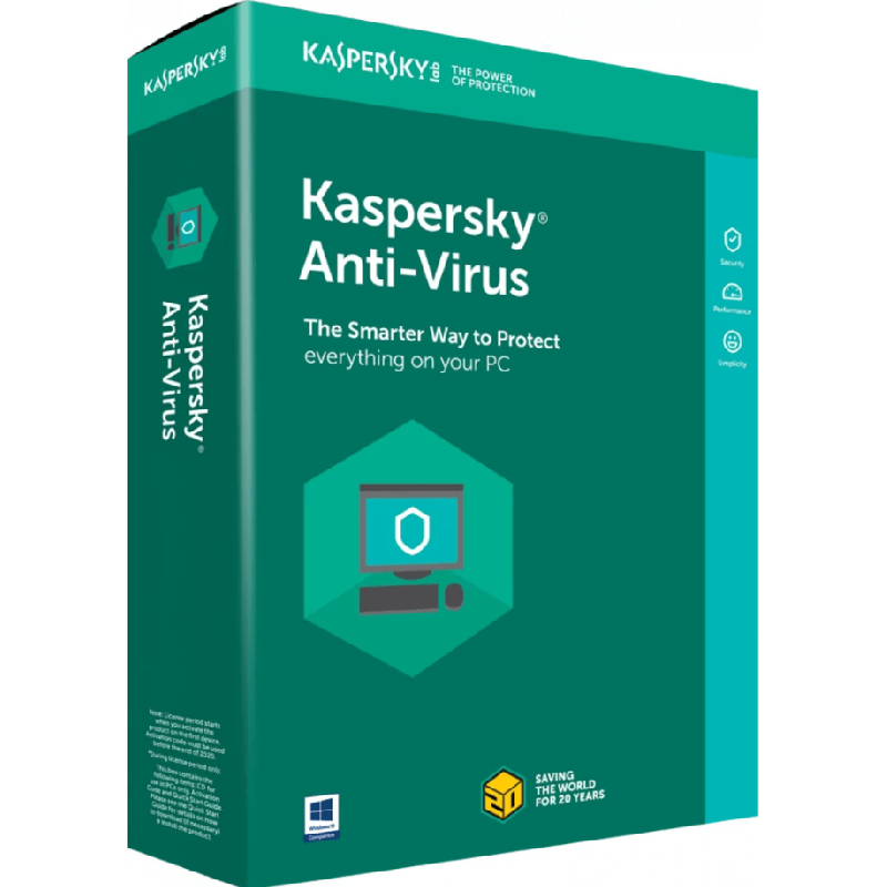 Kaspersky Antivirus 1 Year License for 1 Device – Complete PC Protection