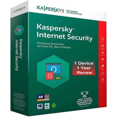 Kaspersky Internet Security 1 Year – 1 Device | Complete Antivirus Protection