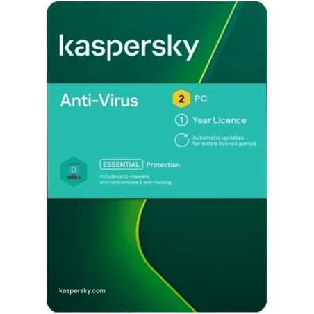 Kaspersky Antivirus 2025 – 1 Year Subscription for 2 Devices | Full Protection & Security