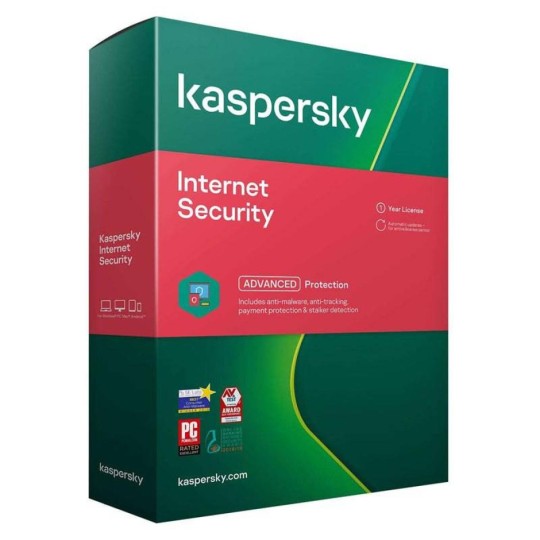 Kaspersky Internet Security 2025 – 1 Year Protection for 2 Devices | Best Antivirus & Online Safety Software