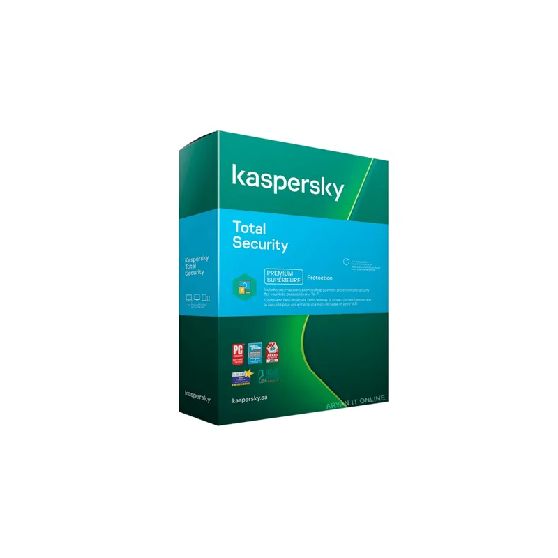 Kaspersky Total Security 2025 – 1 Year License for 2 Devices | Complete Antivirus & Privacy Protection Software