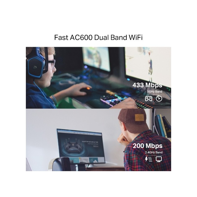 TP-Link Archer T2E AC600 PCIe WiFi Card Dual Band Wireless High High-Gain Antenna, MU-MIMO, WPA3, Low Profile - Antenna