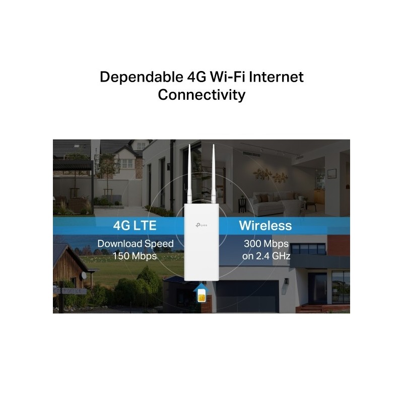 TP-LINK TL-MR100-Outdoor (EU) 300Mbps Wireless N 4G LTE Outdoor Router
